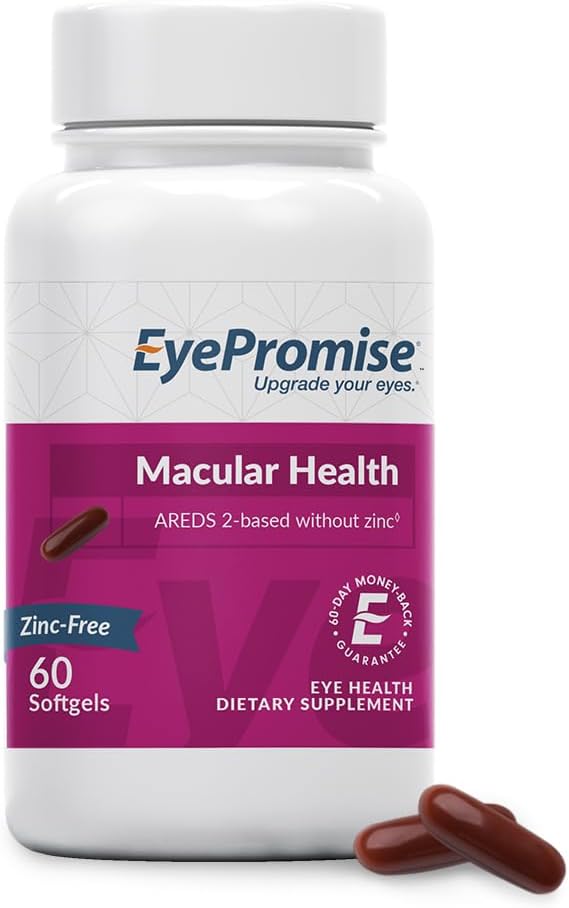 EyePromise Macular Health Eye Vitamin | 60 Softgel Capsules with No Zinc