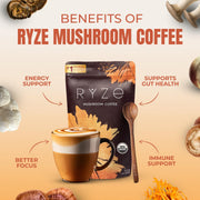 RYZE Mushroom Coffee USDA Organic |30 Servings|