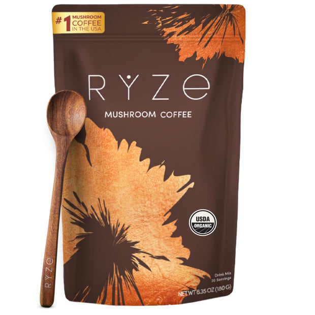 RYZE Mushroom Coffee USDA Organic |30 Servings|