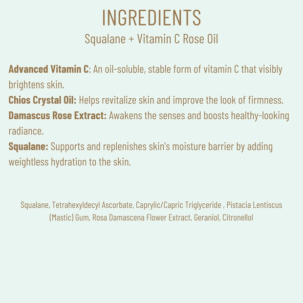 Squalane and Vitamin C Rose Oil