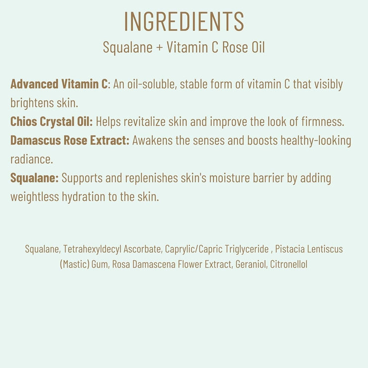 Squalane and Vitamin C Rose Oil