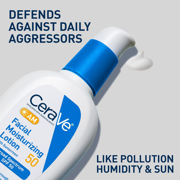 CeraVe AM Facial Moisturizing Lotion SPF 50