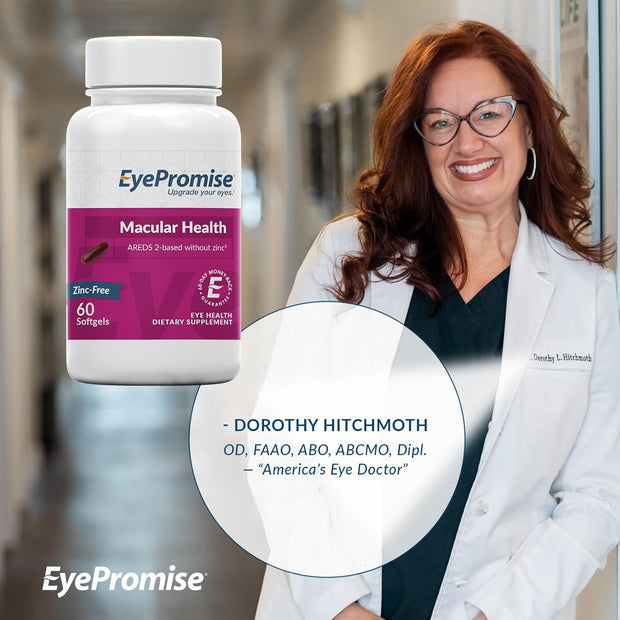 EyePromise Macular Health Eye Vitamin | 60 Softgel Capsules with No Zinc