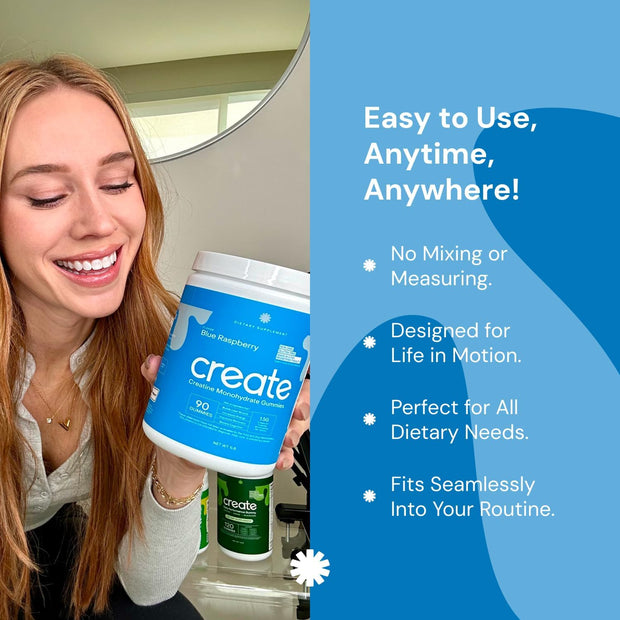Create Creatine Monohydrate Gummies for Men & Women