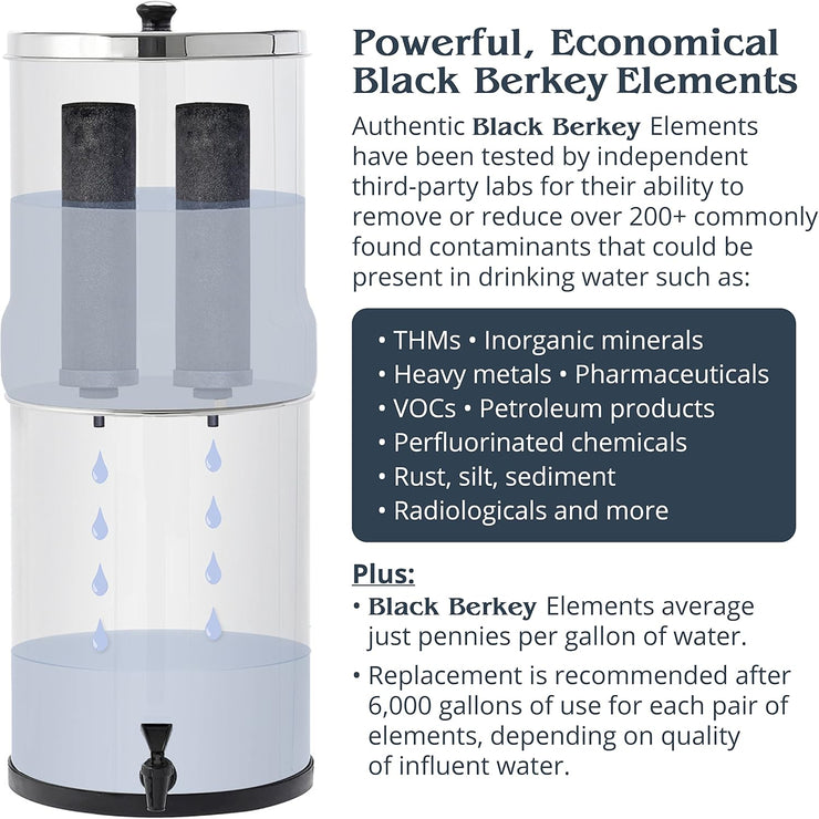 Set of 2 Berkey Authentic Black Berkey Elements (BB9-2)