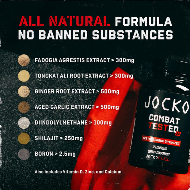 Jocko Fuel Test Booster for Men - Natural Endurance